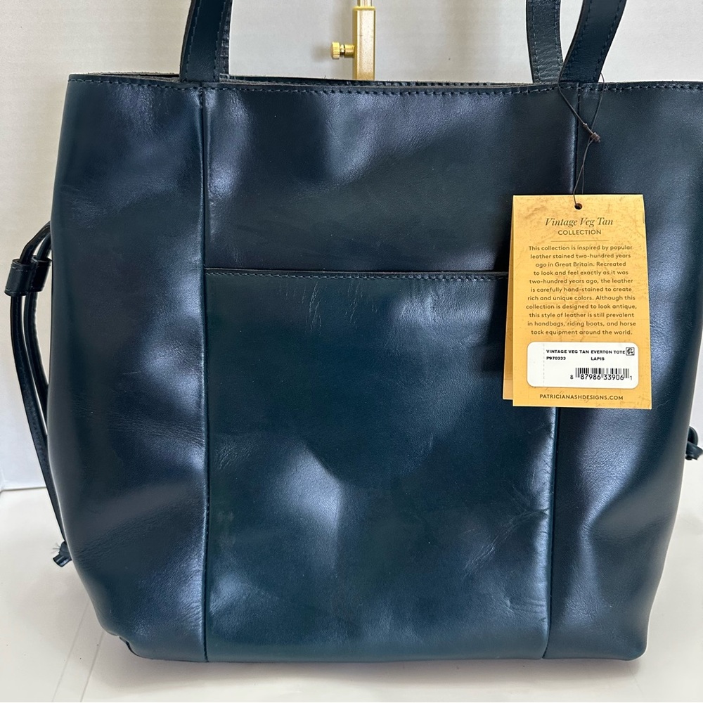 NWT~Lapis(Blue) Patricia Nash~Large Tote Bag/Shoulder Bag~100% Genuine Leather